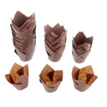 Muffin Brown Tulip Cases - thecakeboxes