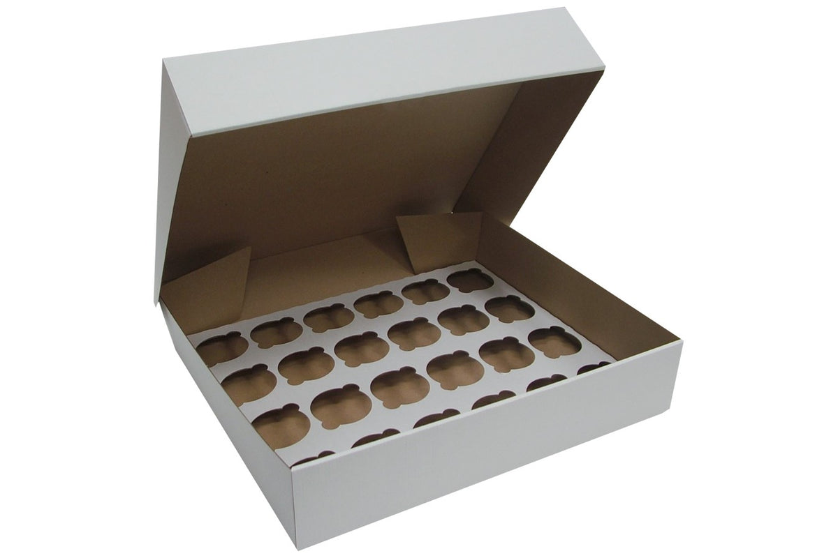 Corrugated 24 Mini Cupcake Boxes  4inch Deep