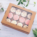 Premium 12 Hole Cupcake Boxes Kraft - cake boxes, cupcake boxes, thecakeboxes