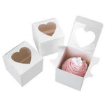 Single Cupcake Box with Hearts - cake boxes, cupcake boxes, thecakeboxes