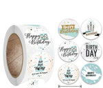 Happy Birthday Stickers - cake boxes, cupcake boxes, thecakeboxes